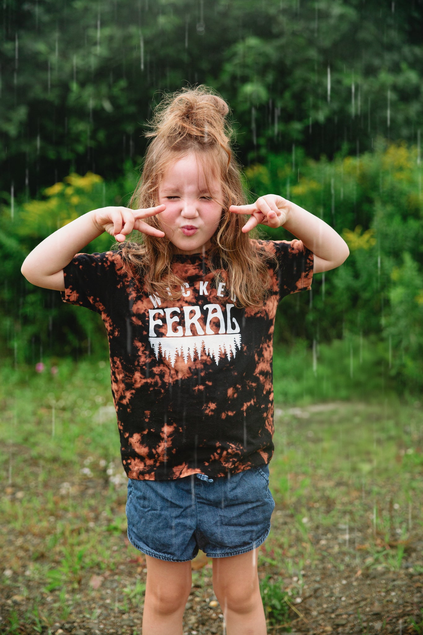 T-Shirt with Bleach Wash